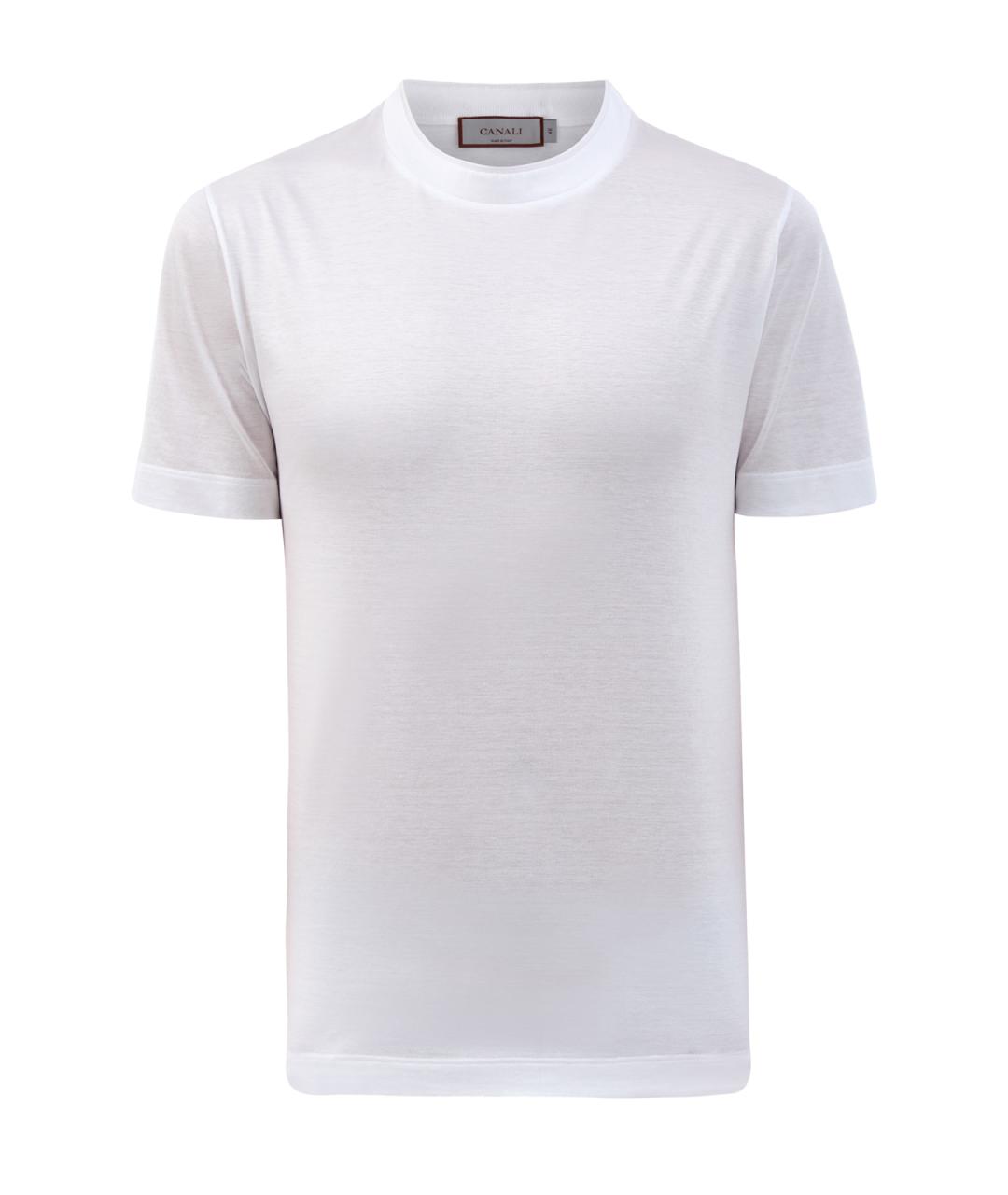 CANALI Белая хлопковая футболка, фото 1