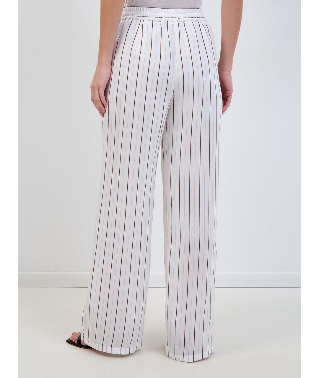 LORENA ANTONIAZZI Белые вискозные прямые брюки, фото 4