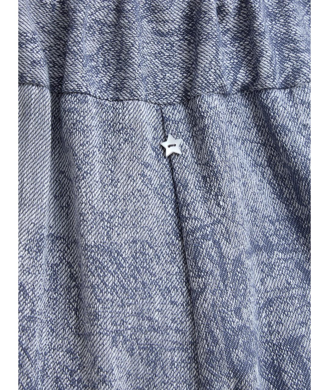 LORENA ANTONIAZZI Голубые хлопковые прямые брюки, фото 6