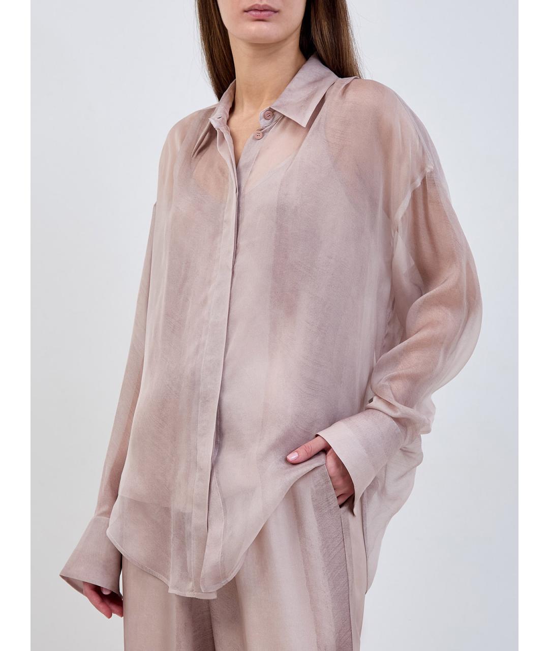 LORENA ANTONIAZZI Розовая шелковая блузы, фото 3