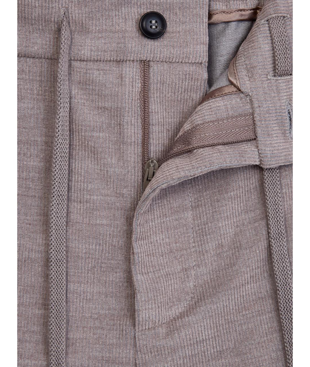 CAPOBIANCO Бежевые хлопковые повседневные брюки, фото 6