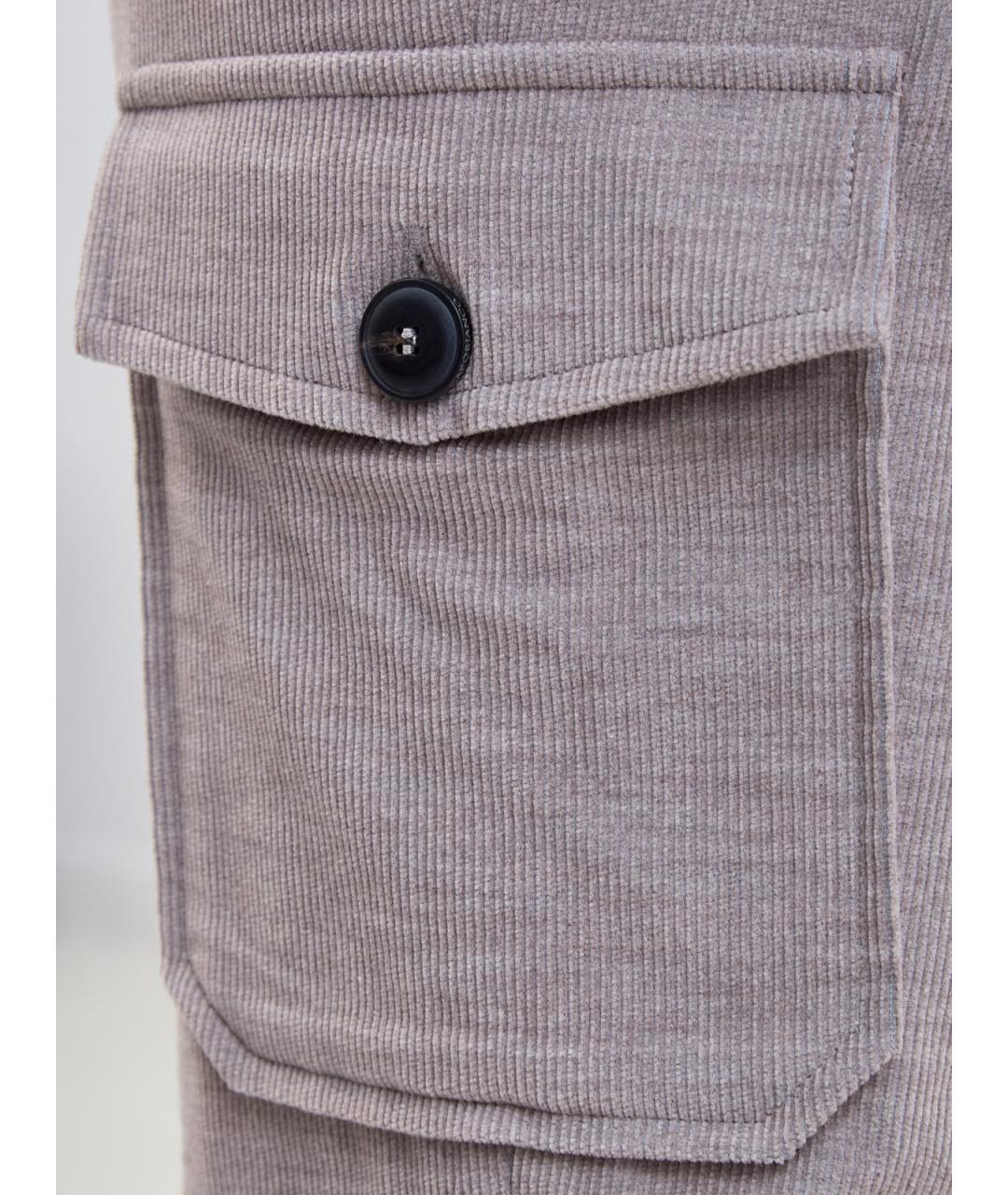 CAPOBIANCO Бежевые хлопковые повседневные брюки, фото 5