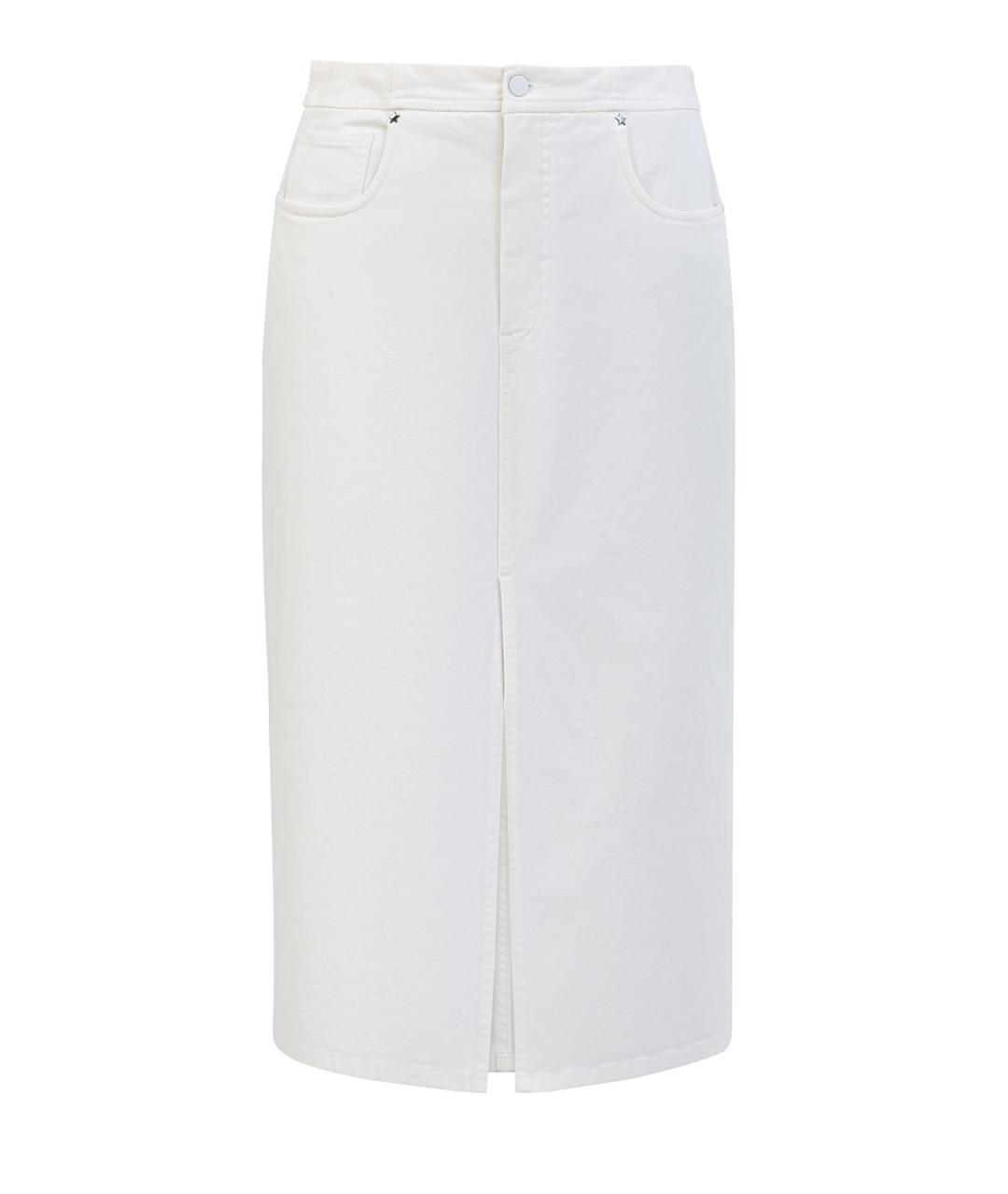 LORENA ANTONIAZZI Белая хлопковая юбка миди, фото 1