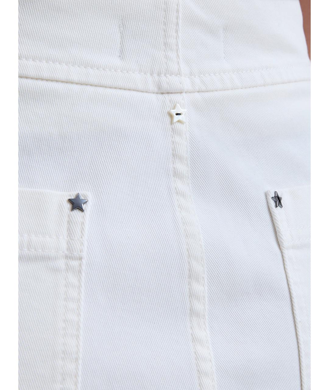 LORENA ANTONIAZZI Белая хлопковая юбка миди, фото 5