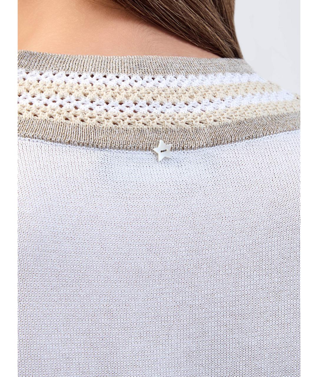 LORENA ANTONIAZZI Белая вискозная жилетка, фото 6