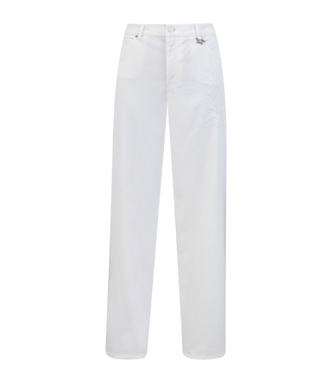 LORENA ANTONIAZZI Белые хлопковые прямые джинсы, фото 1