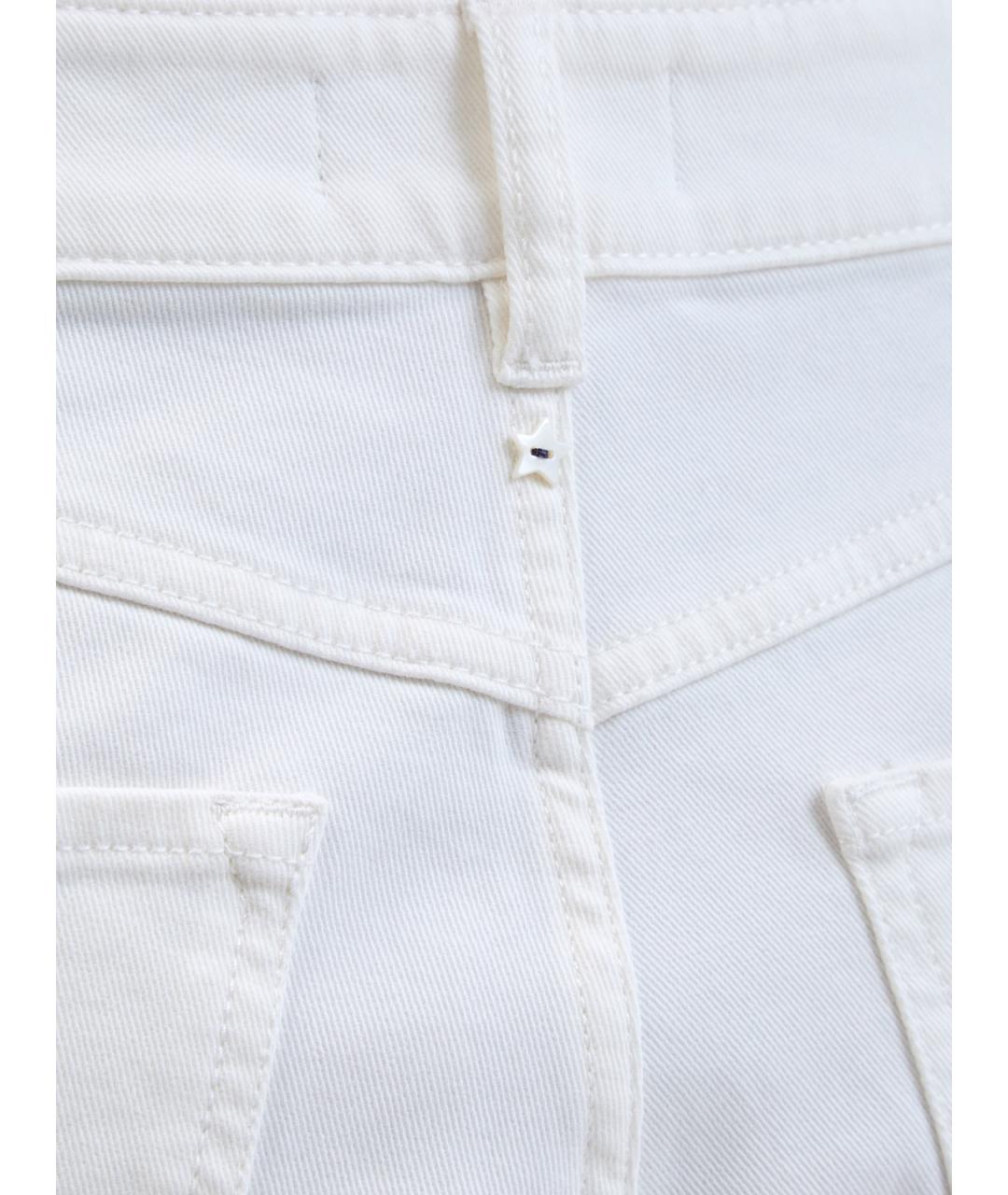 LORENA ANTONIAZZI Белые хлопковые прямые джинсы, фото 6