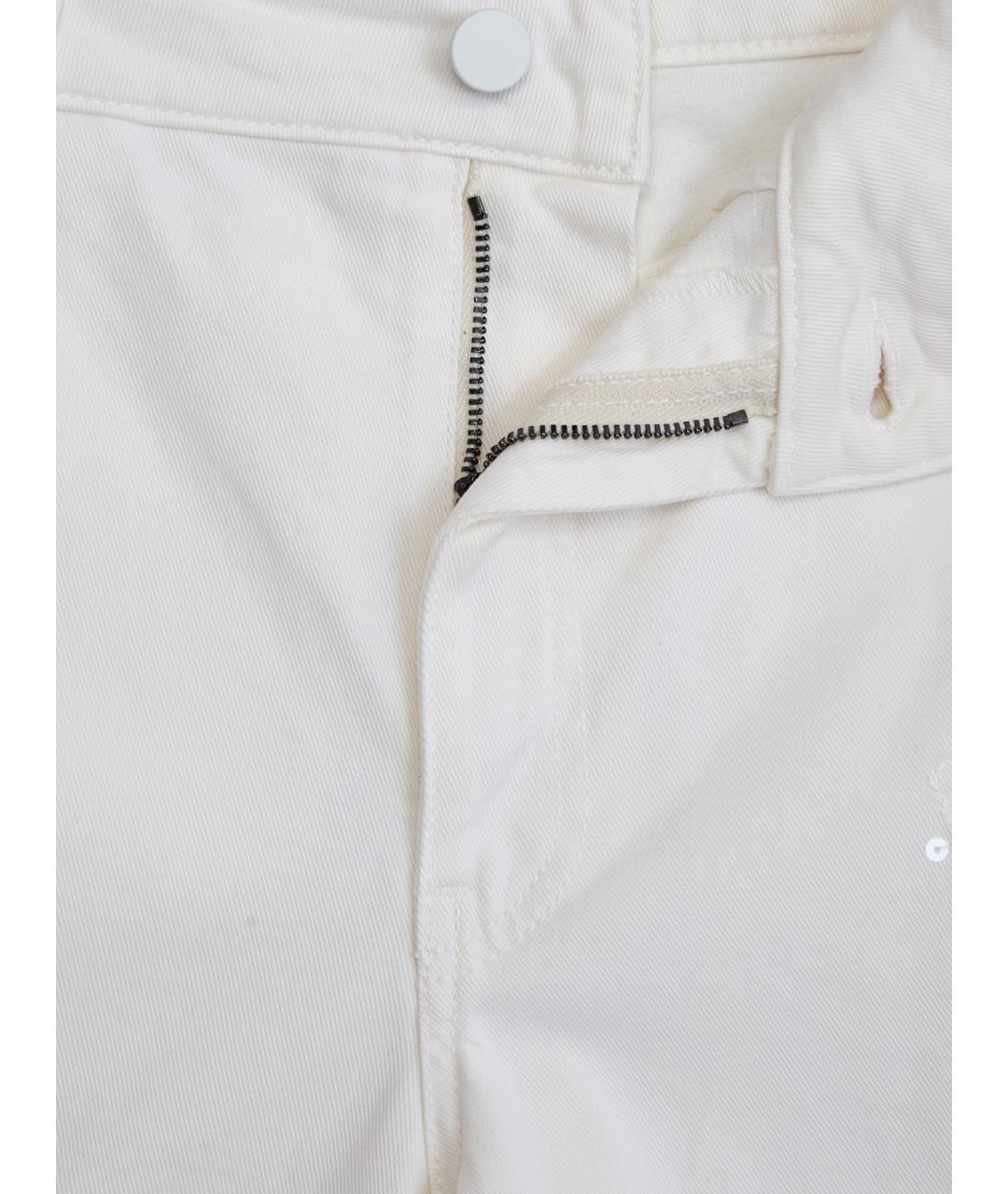 LORENA ANTONIAZZI Белые хлопковые прямые джинсы, фото 7