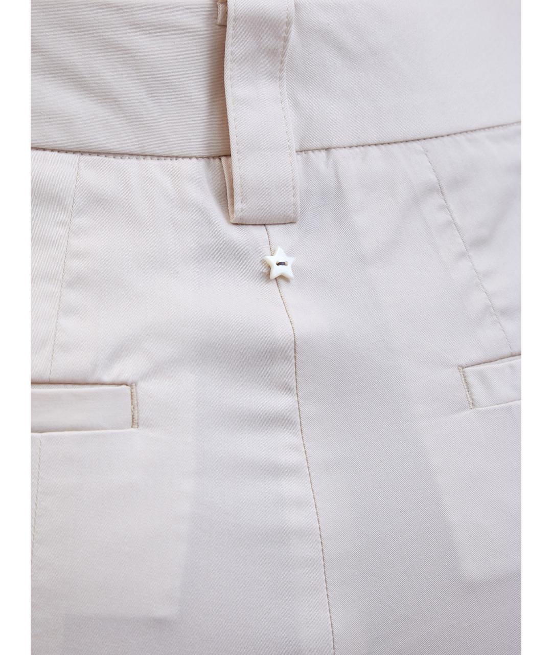 LORENA ANTONIAZZI Бежевые хлопковые брюки широкие, фото 6