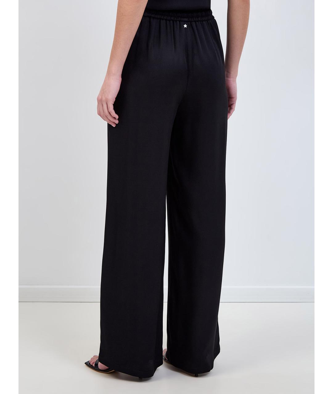 LORENA ANTONIAZZI Черные ацетатные брюки широкие, фото 4