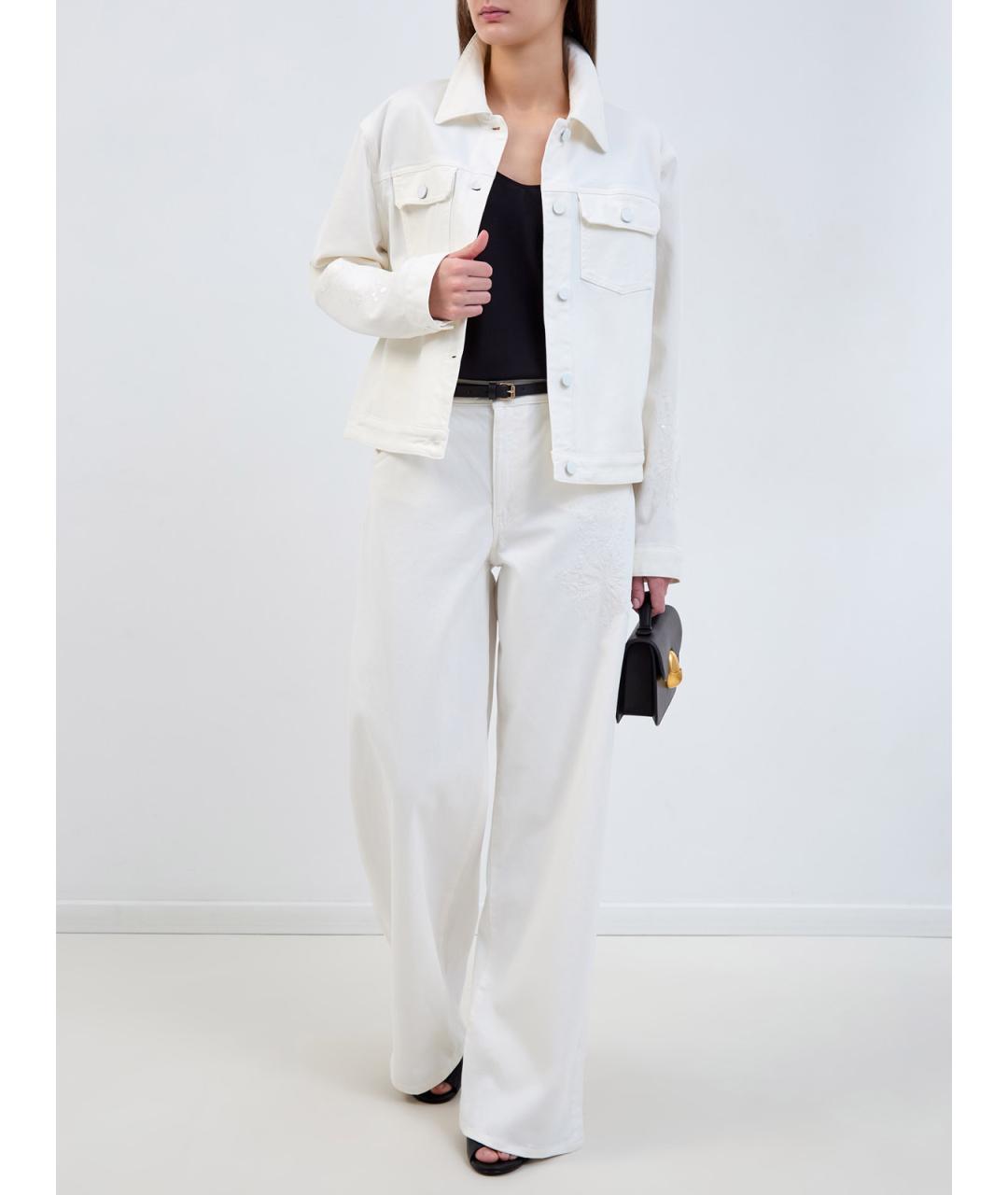 LORENA ANTONIAZZI Белая хлопковая куртка, фото 2