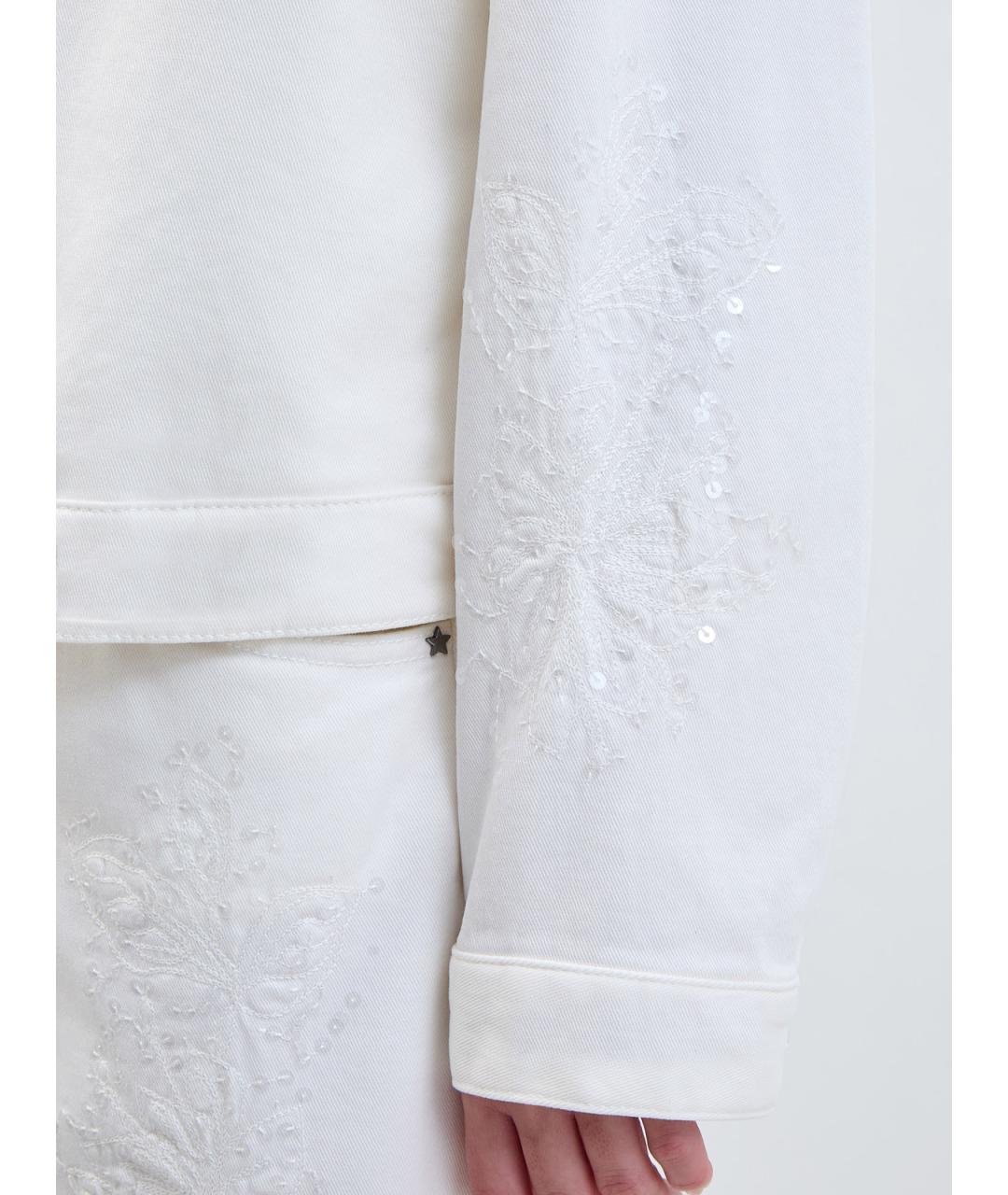 LORENA ANTONIAZZI Белая хлопковая куртка, фото 5