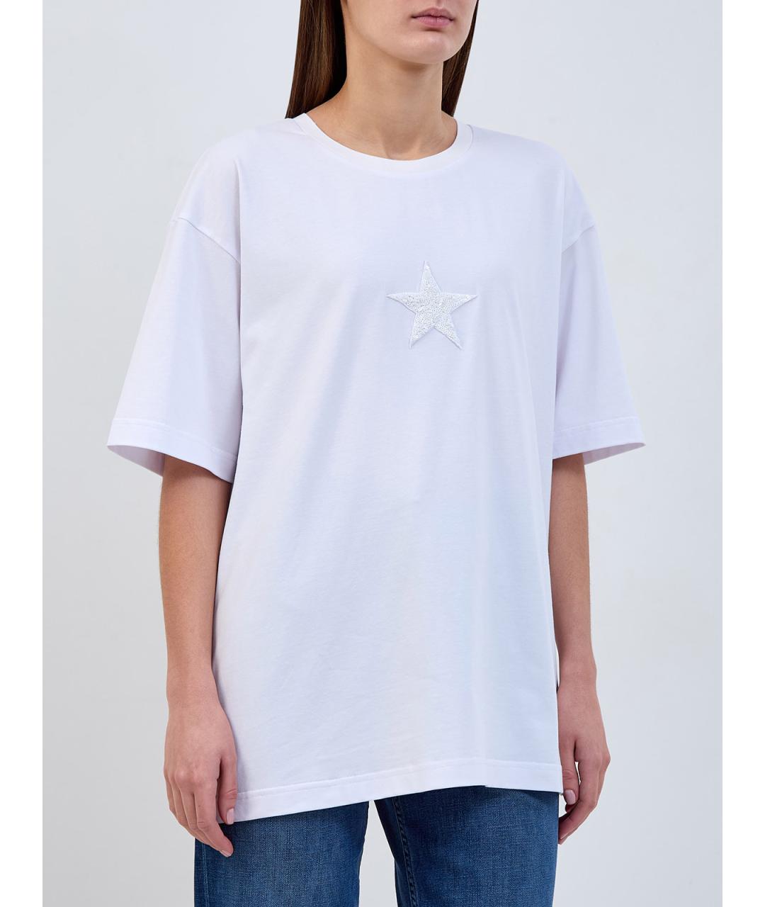 LORENA ANTONIAZZI Белая хлопковая футболка, фото 3