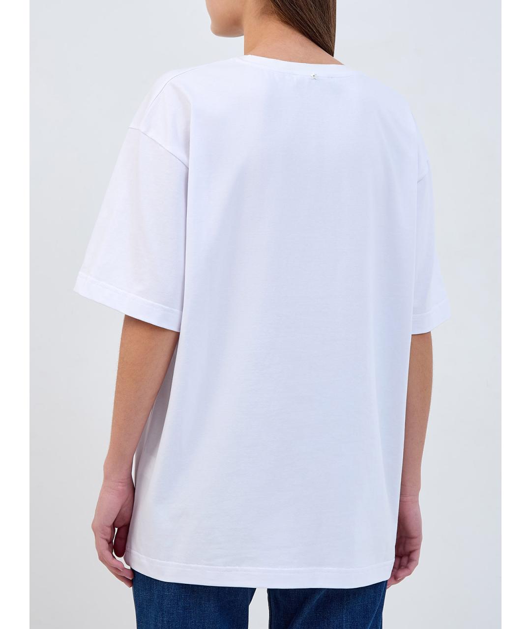 LORENA ANTONIAZZI Белая хлопковая футболка, фото 4