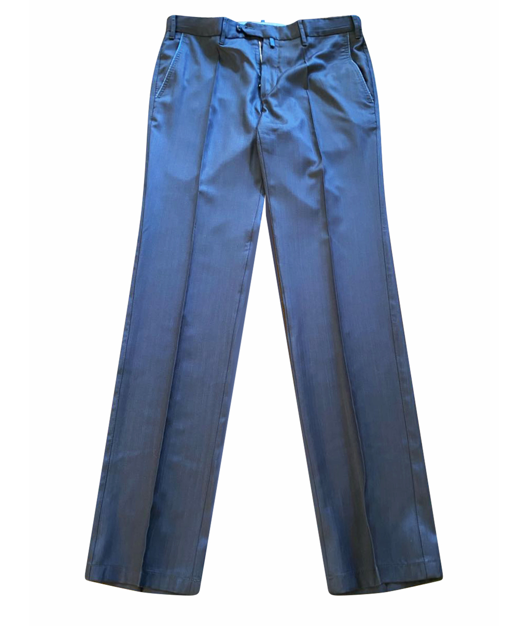 STEFANO RICCI Темно-синие хлопковые классические брюки, фото 1