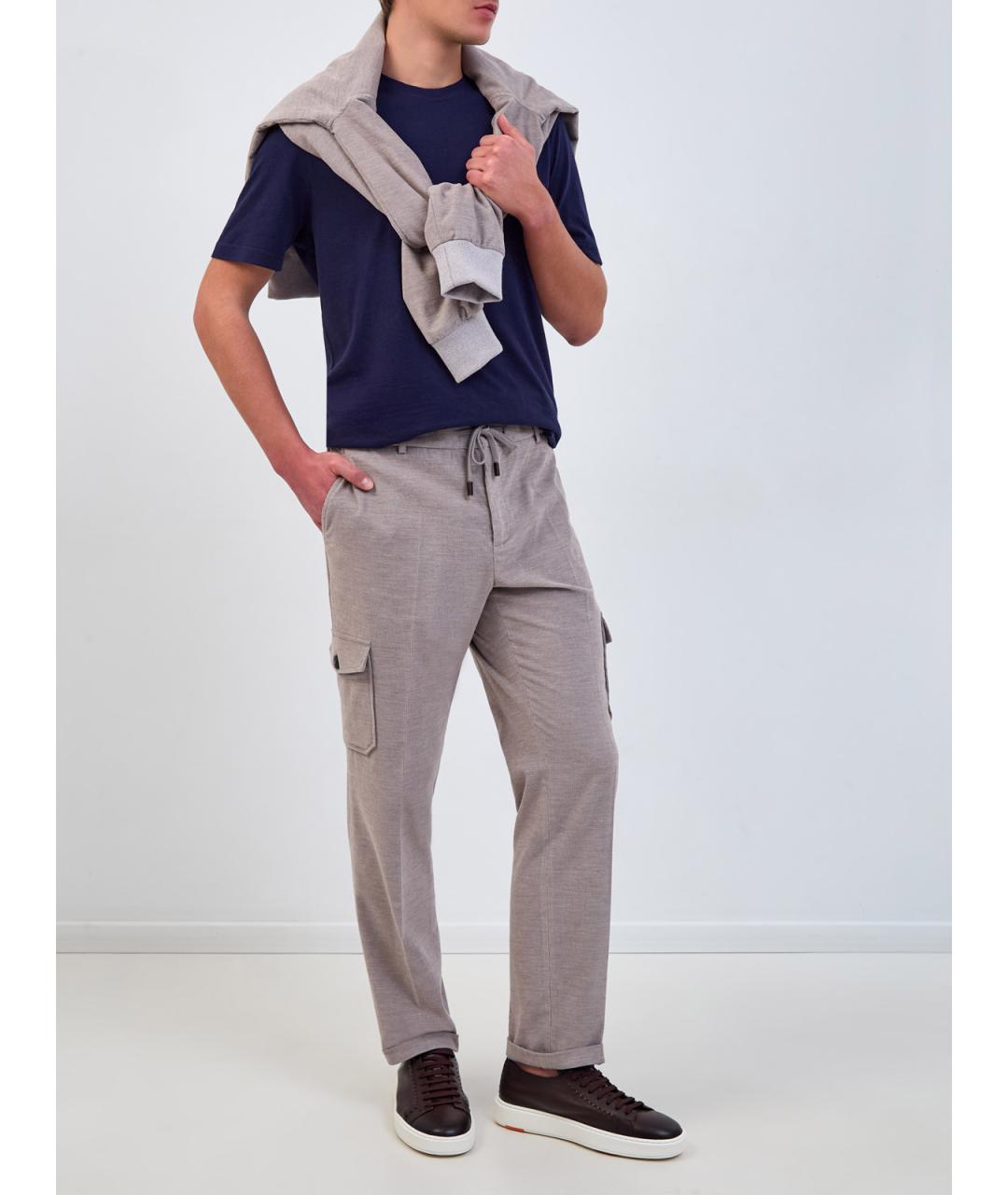 CAPOBIANCO Синяя хлопковая футболка, фото 2