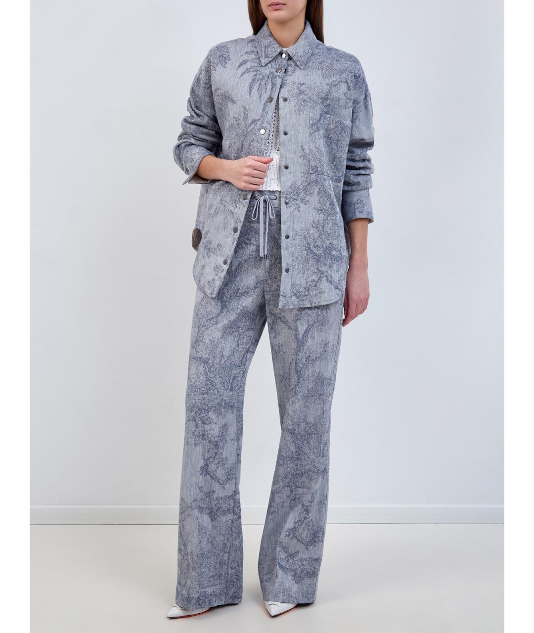 LORENA ANTONIAZZI Голубая хлопковая куртка, фото 2