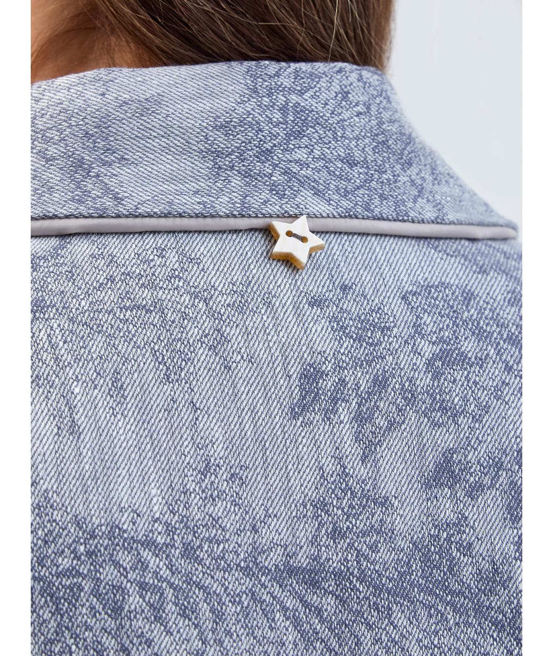 LORENA ANTONIAZZI Голубая хлопковая куртка, фото 6