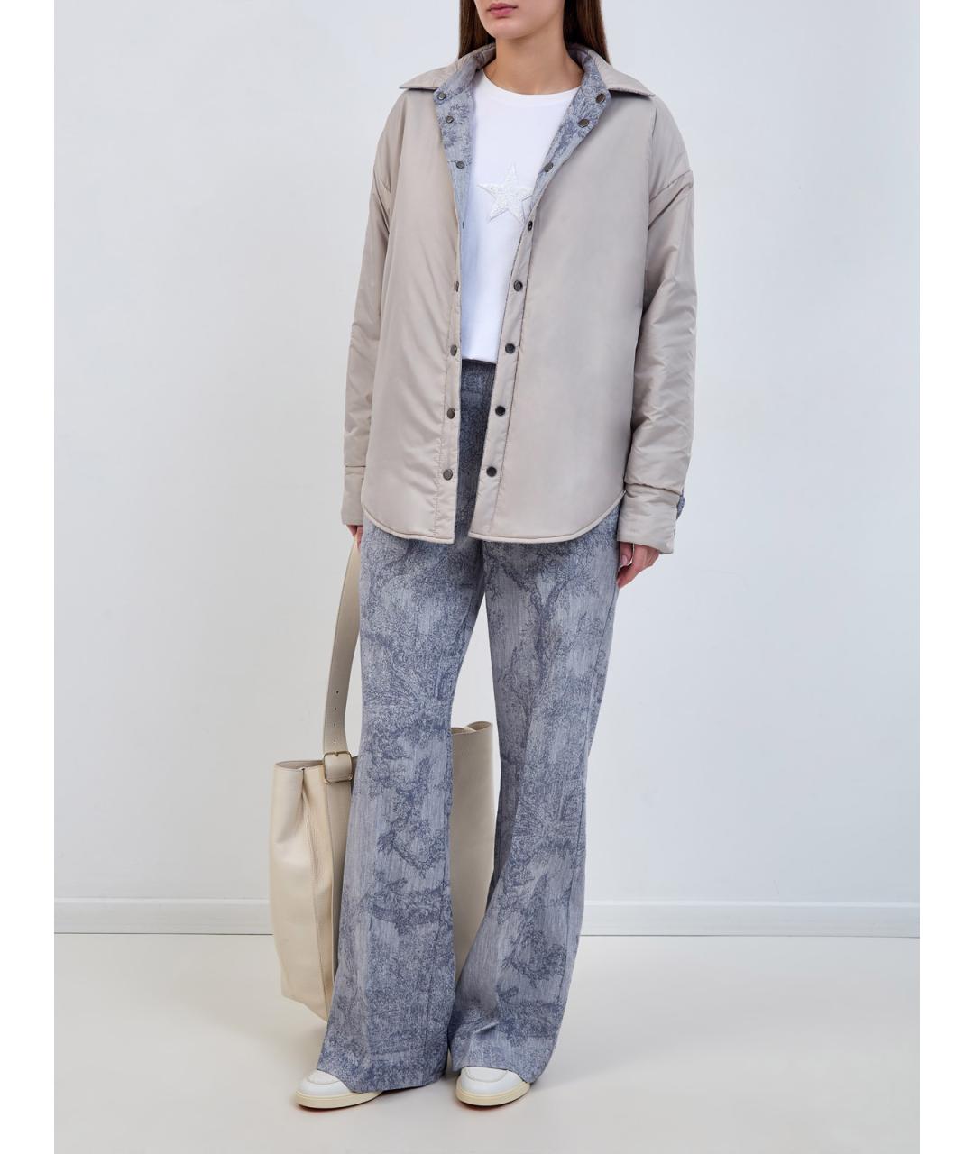 LORENA ANTONIAZZI Голубая хлопковая куртка, фото 3