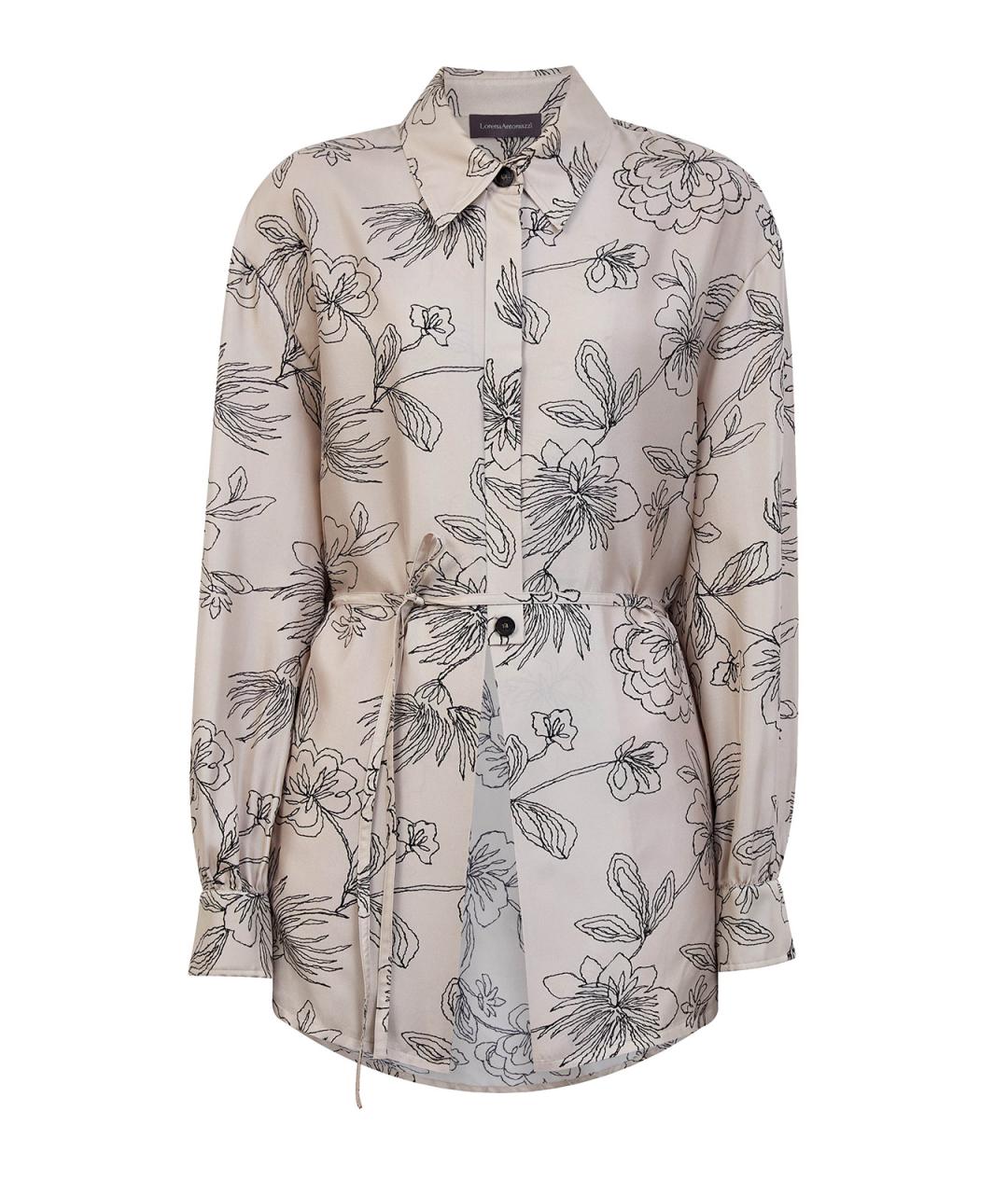 LORENA ANTONIAZZI Бежевая шелковая блузы, фото 1