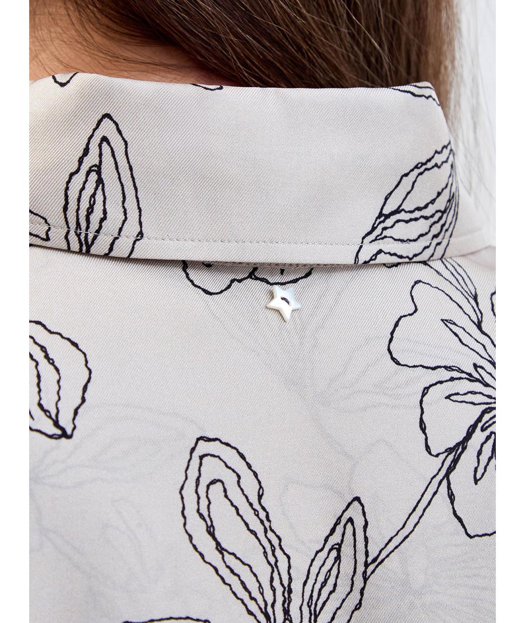 LORENA ANTONIAZZI Бежевая шелковая блузы, фото 6