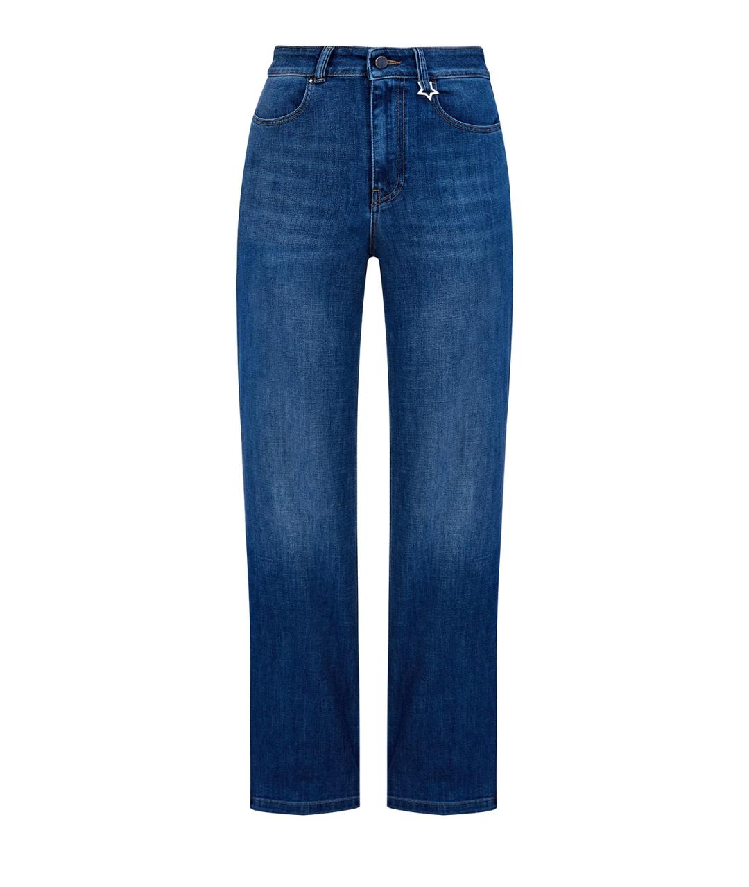 LORENA ANTONIAZZI Синие хлопковые прямые джинсы, фото 1