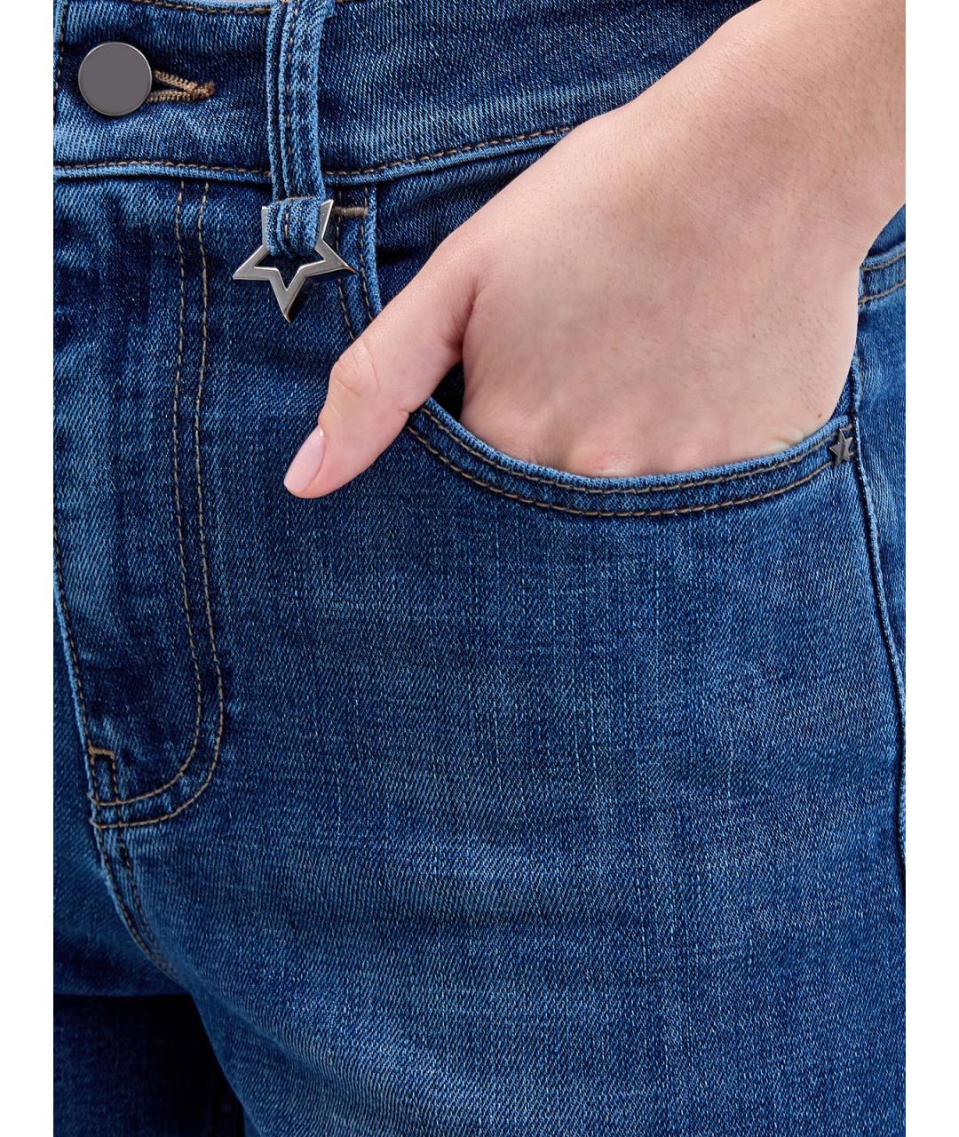 LORENA ANTONIAZZI Синие хлопковые прямые джинсы, фото 5