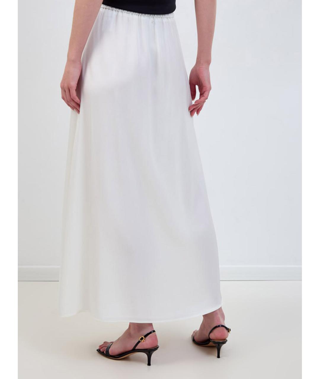 LORENA ANTONIAZZI Белая ацетатная юбка макси, фото 4