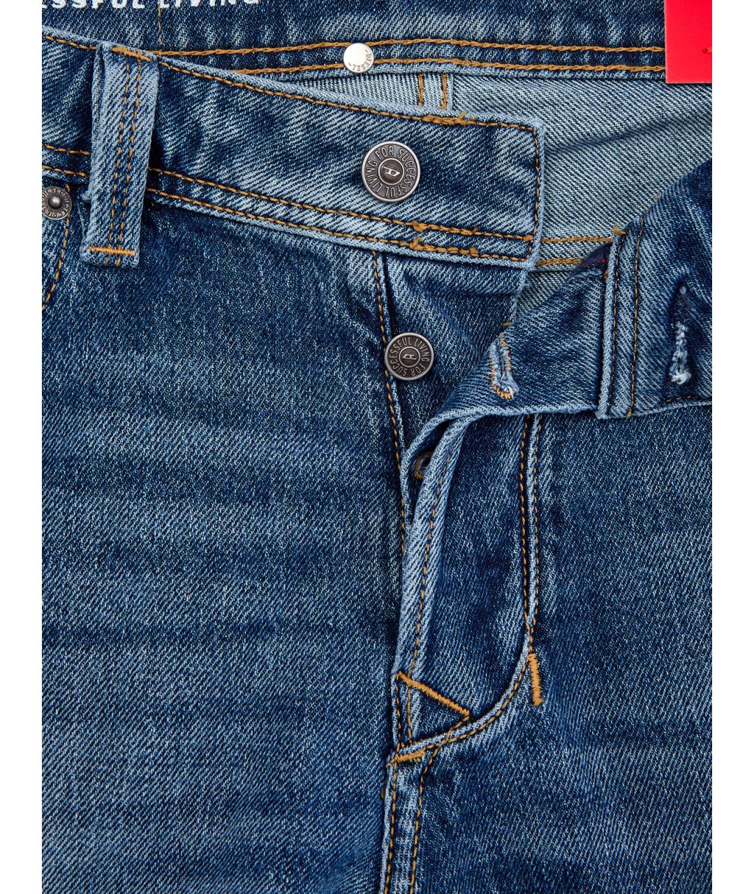 DIESEL Синие хлопковые джинсы скинни, фото 6