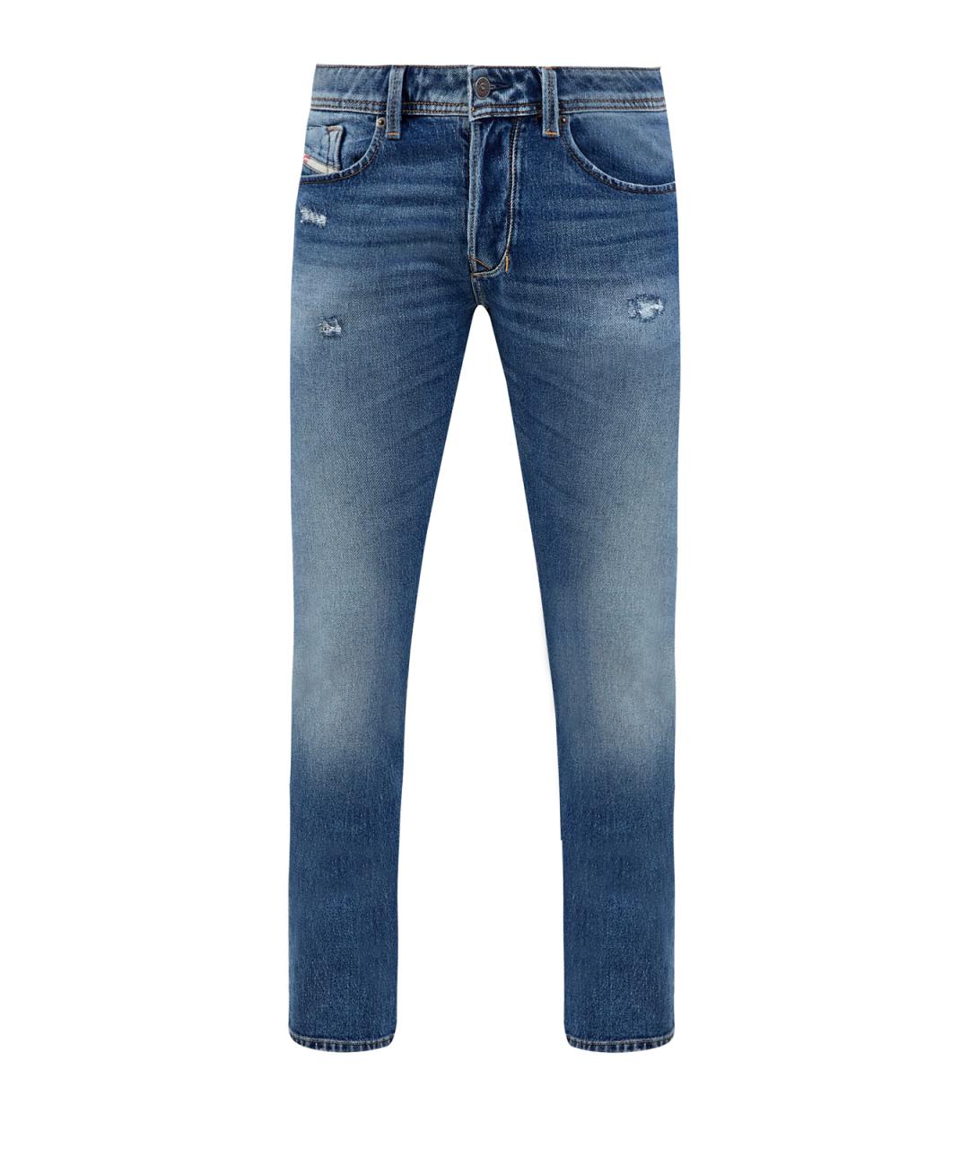 DIESEL Синие хлопковые джинсы скинни, фото 1