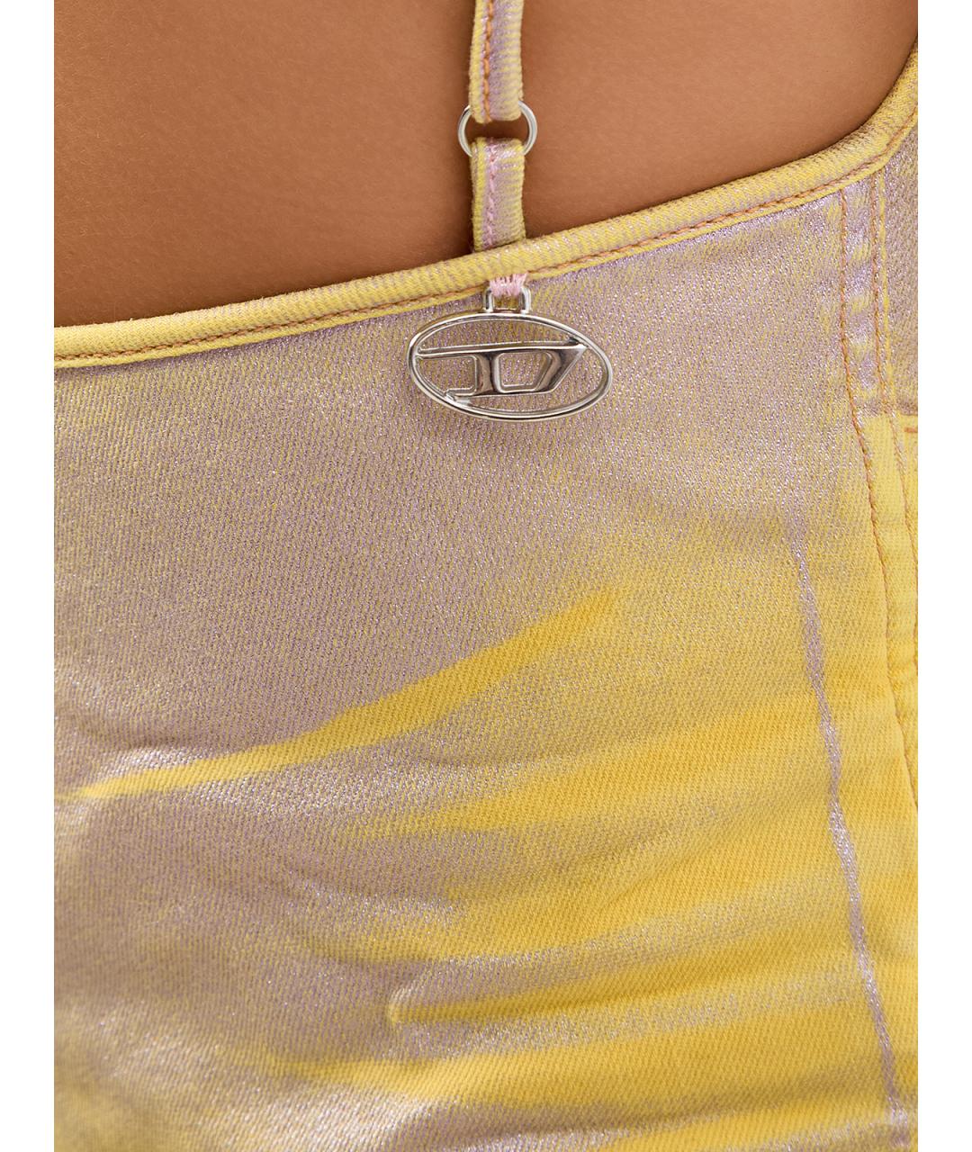 DIESEL Желтая хлопковая майка, фото 5