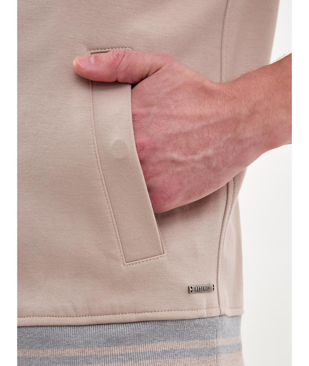 PESERICO Бежевый хлопковый жилет, фото 5