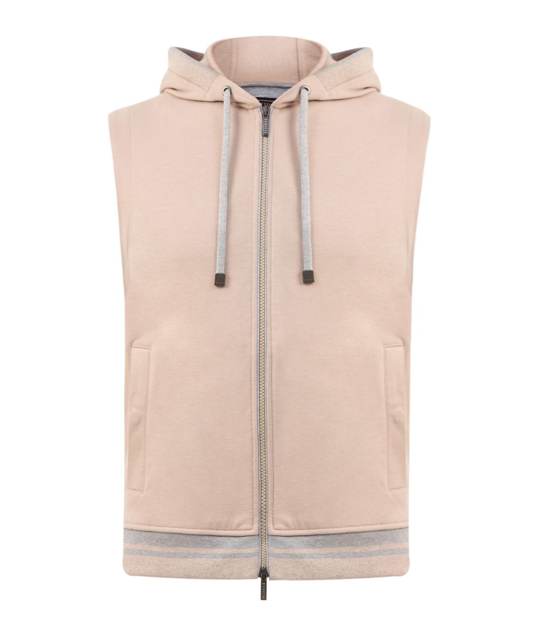 PESERICO Бежевый хлопковый жилет, фото 1
