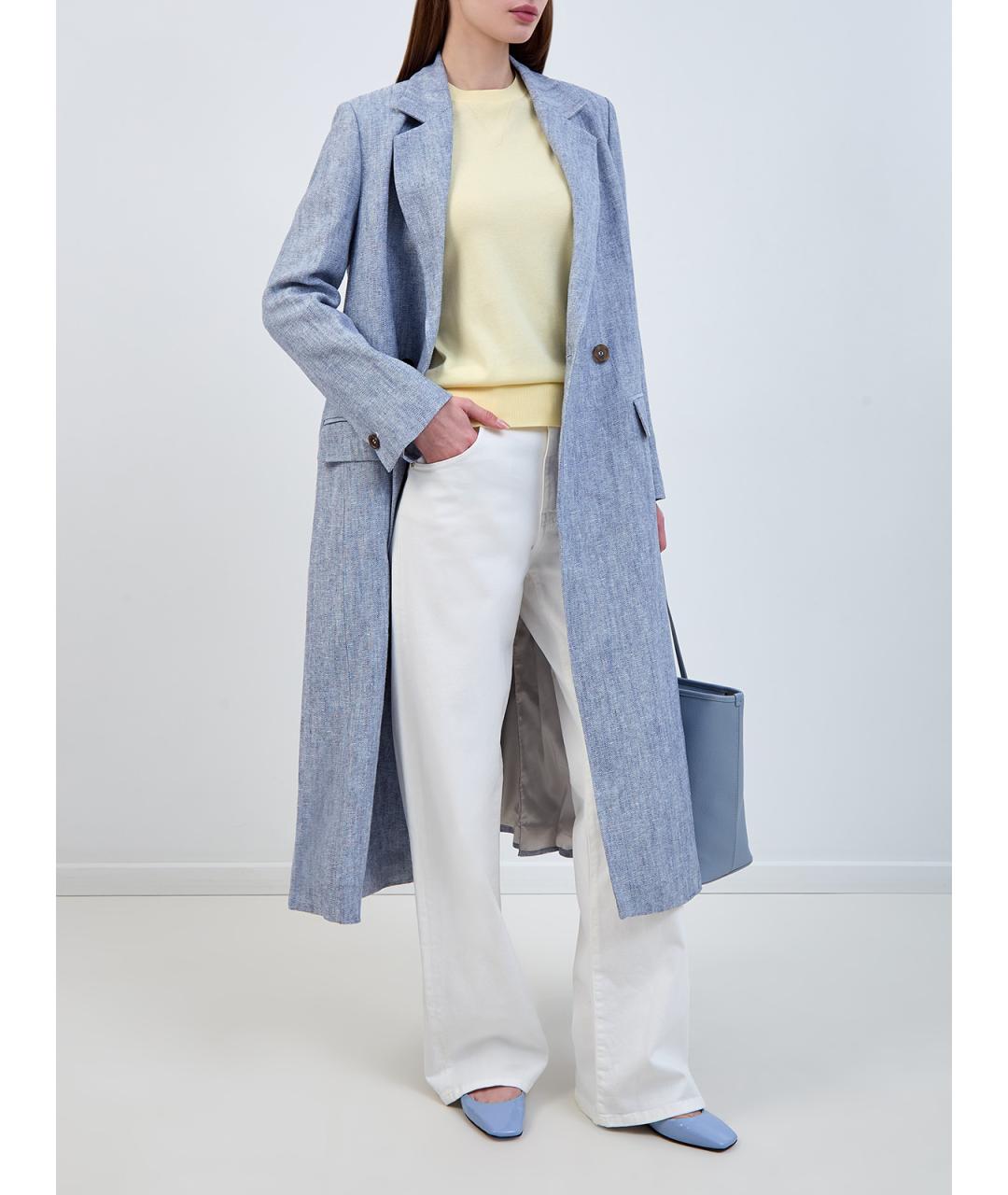 LORENA ANTONIAZZI Белые хлопковые джинсы клеш, фото 2