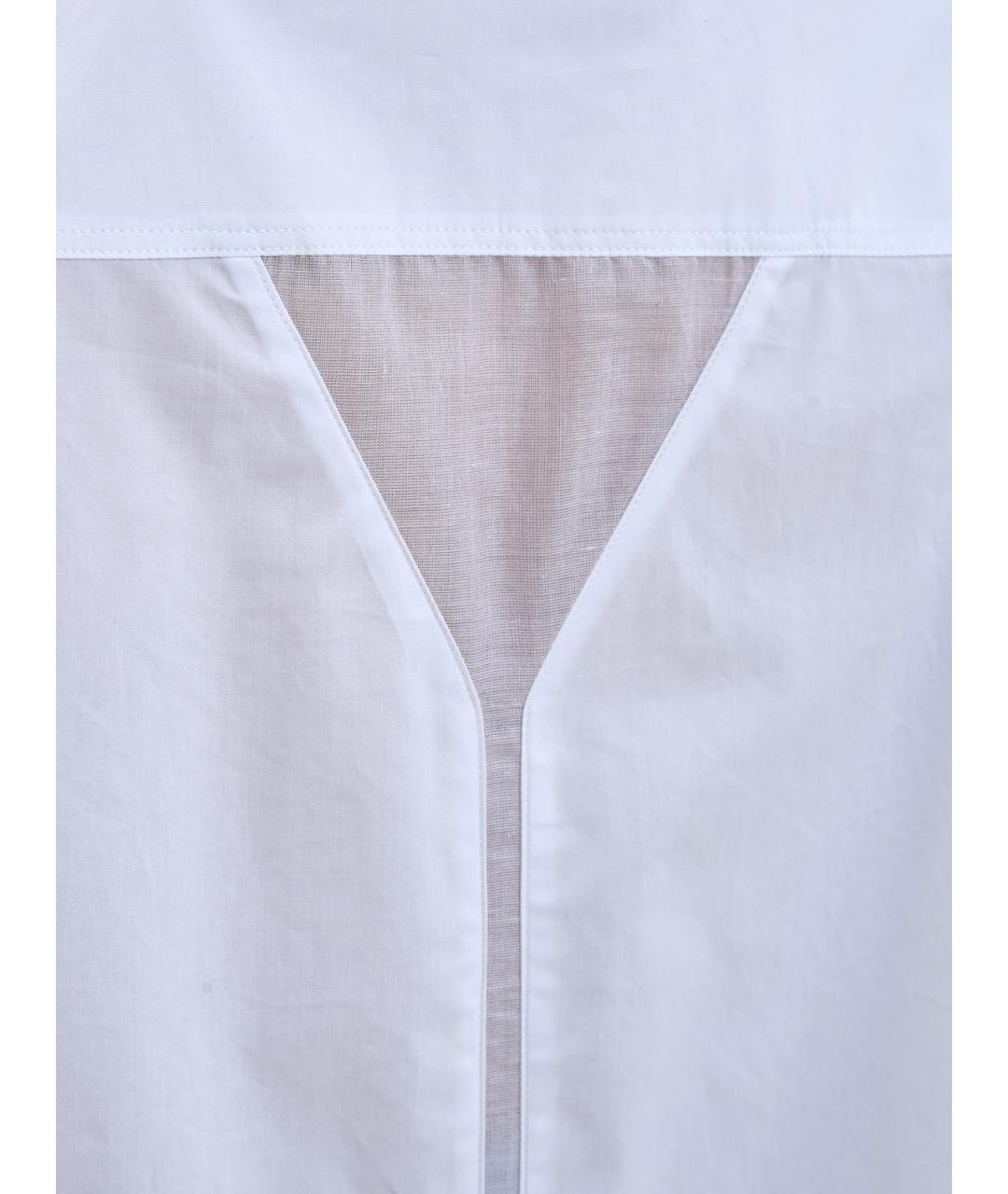 GENTRY PORTOFINO Белая хлопковая рубашка, фото 5