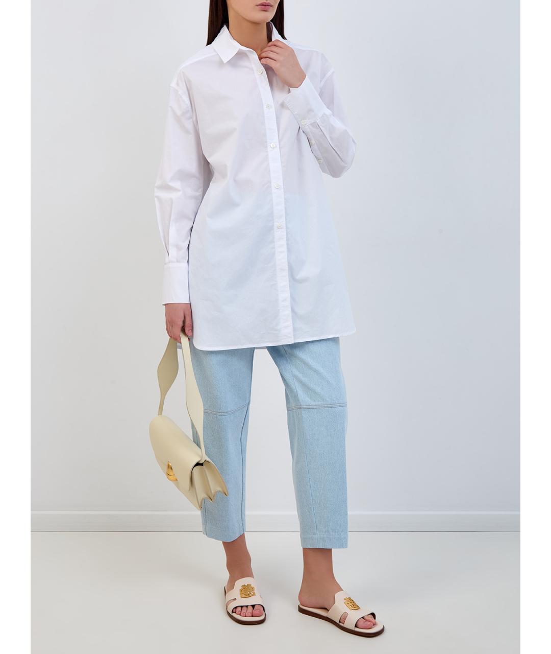 GENTRY PORTOFINO Белая хлопковая рубашка, фото 2