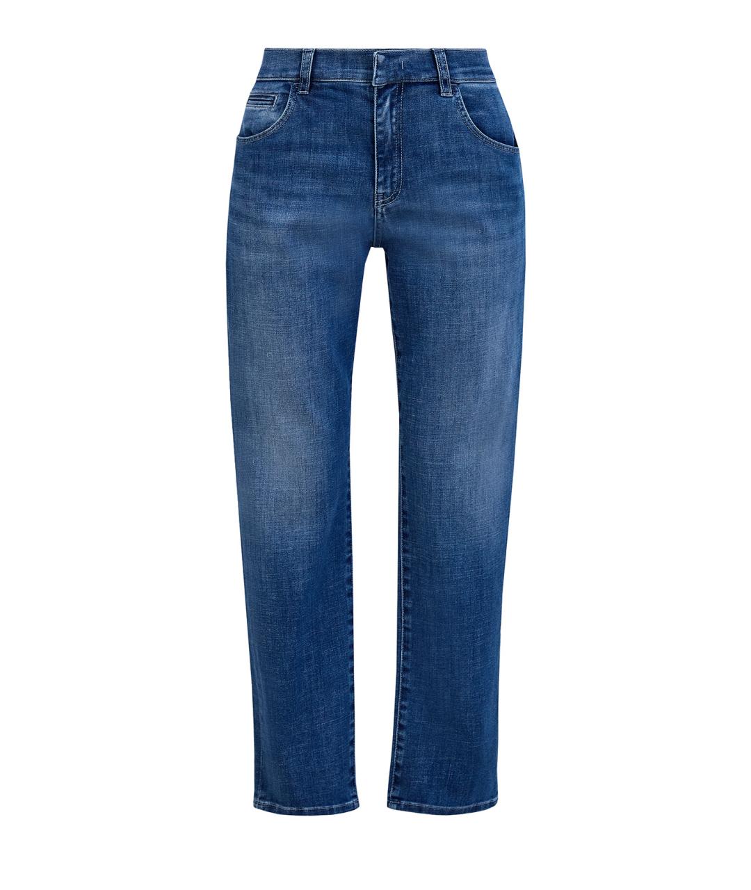 LORENA ANTONIAZZI Синие хлопковые прямые джинсы, фото 1