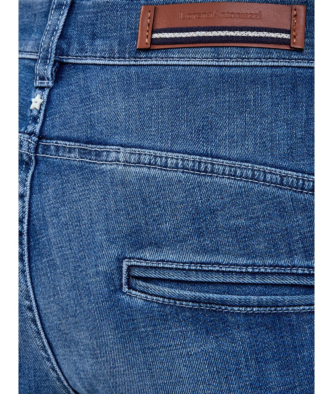 LORENA ANTONIAZZI Синие хлопковые прямые джинсы, фото 5