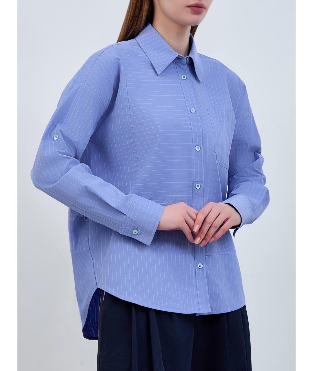 LORENA ANTONIAZZI Синяя хлопковая рубашка, фото 3