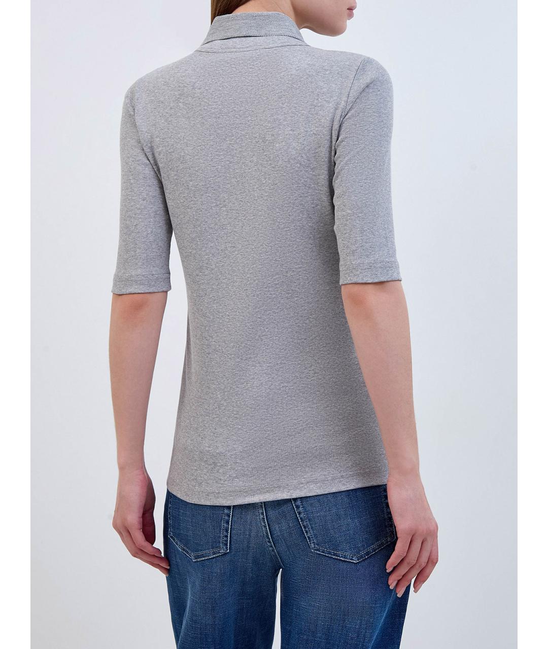 FABIANA FILIPPI Серый хлопковый джемпер / свитер, фото 4