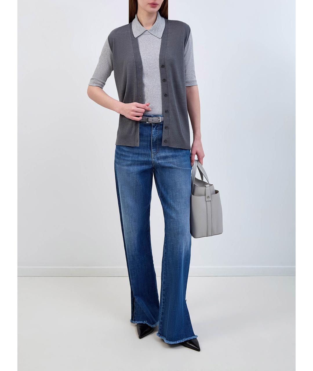 FABIANA FILIPPI Серый хлопковый джемпер / свитер, фото 2