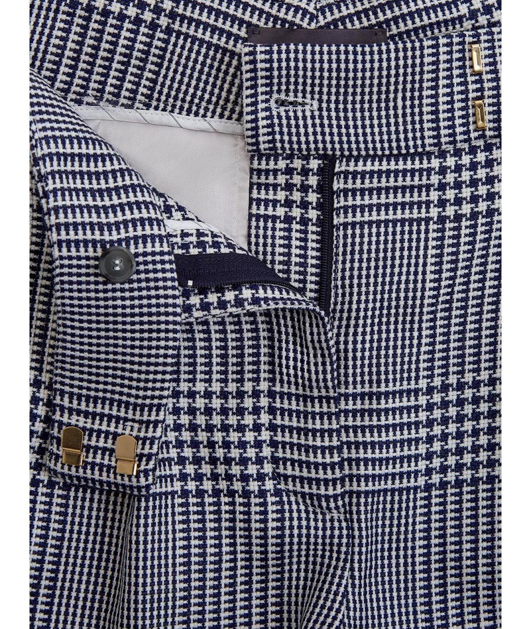 LORENA ANTONIAZZI Синие шерстяные брюки широкие, фото 6