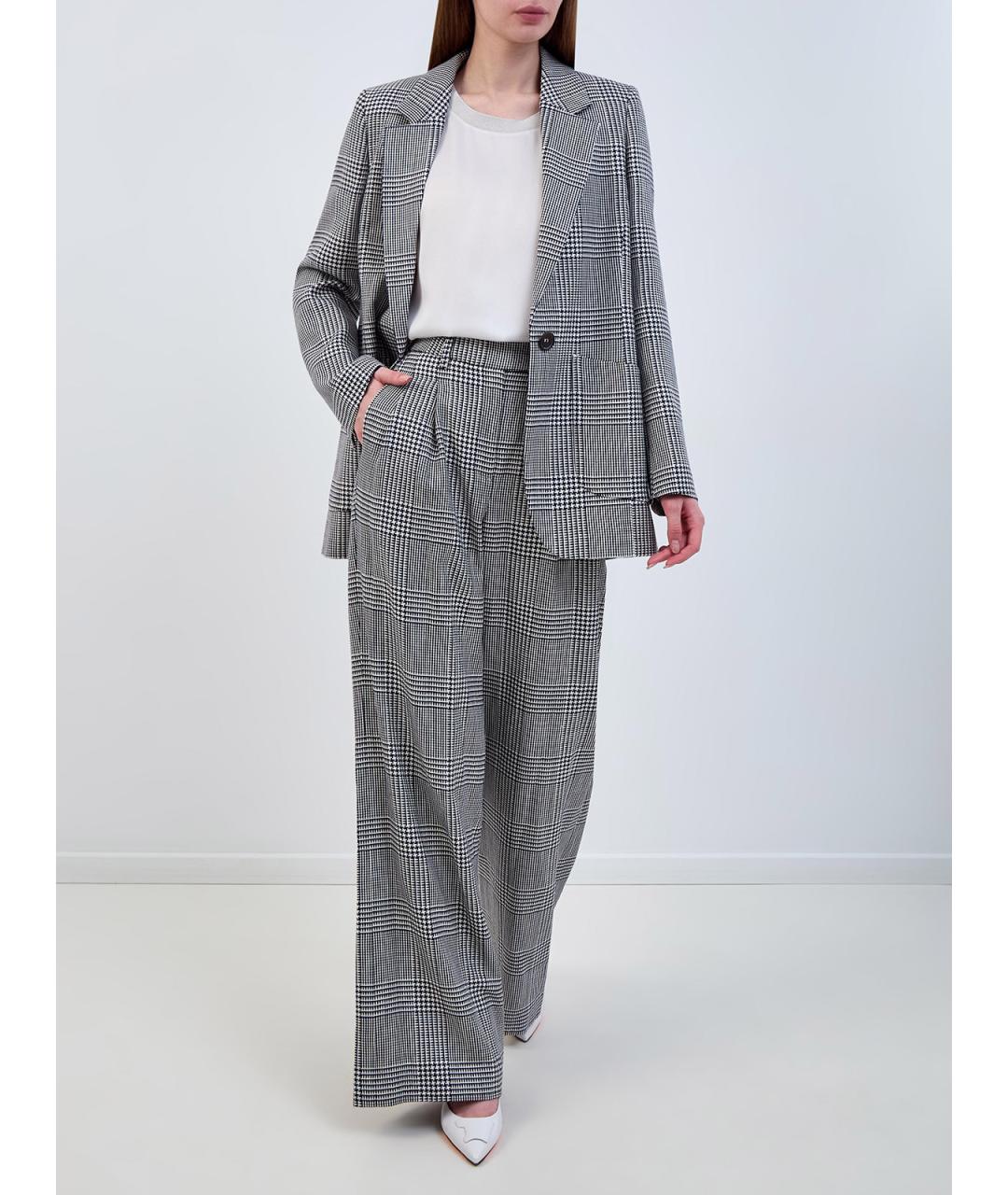 LORENA ANTONIAZZI Синие шерстяные брюки широкие, фото 2