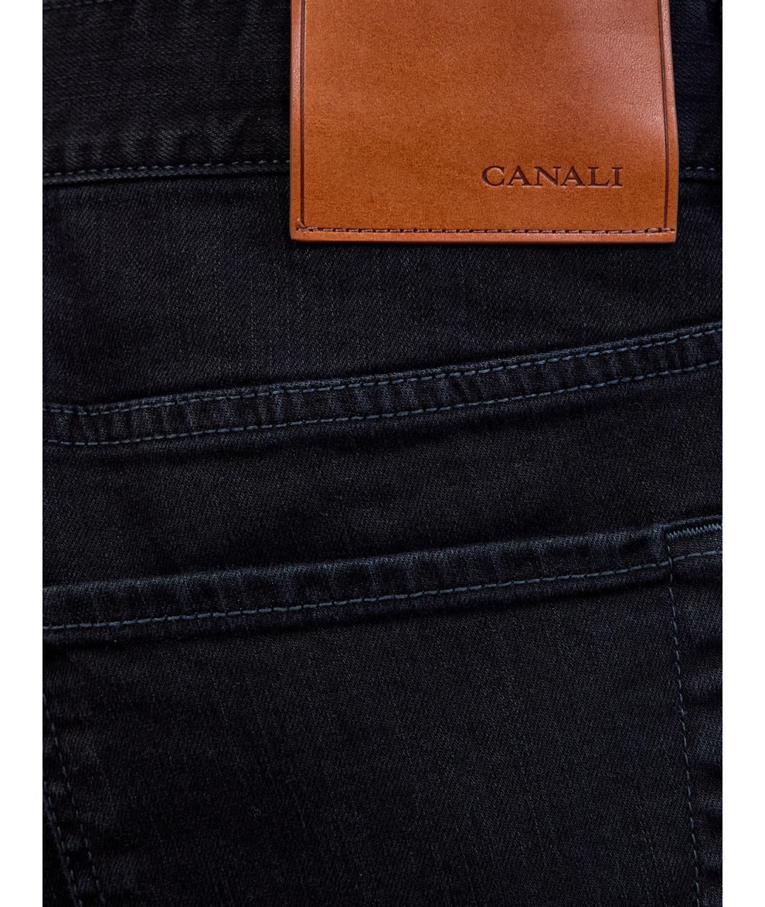 CANALI Черные хлопковые джинсы скинни, фото 5