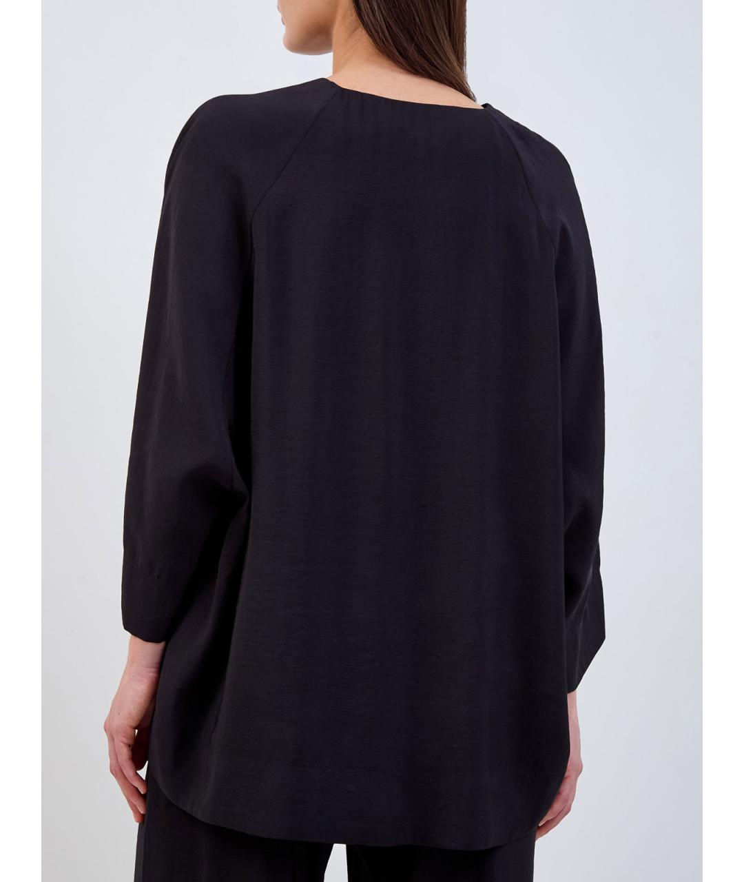 GENTRY PORTOFINO Черная блузы, фото 4