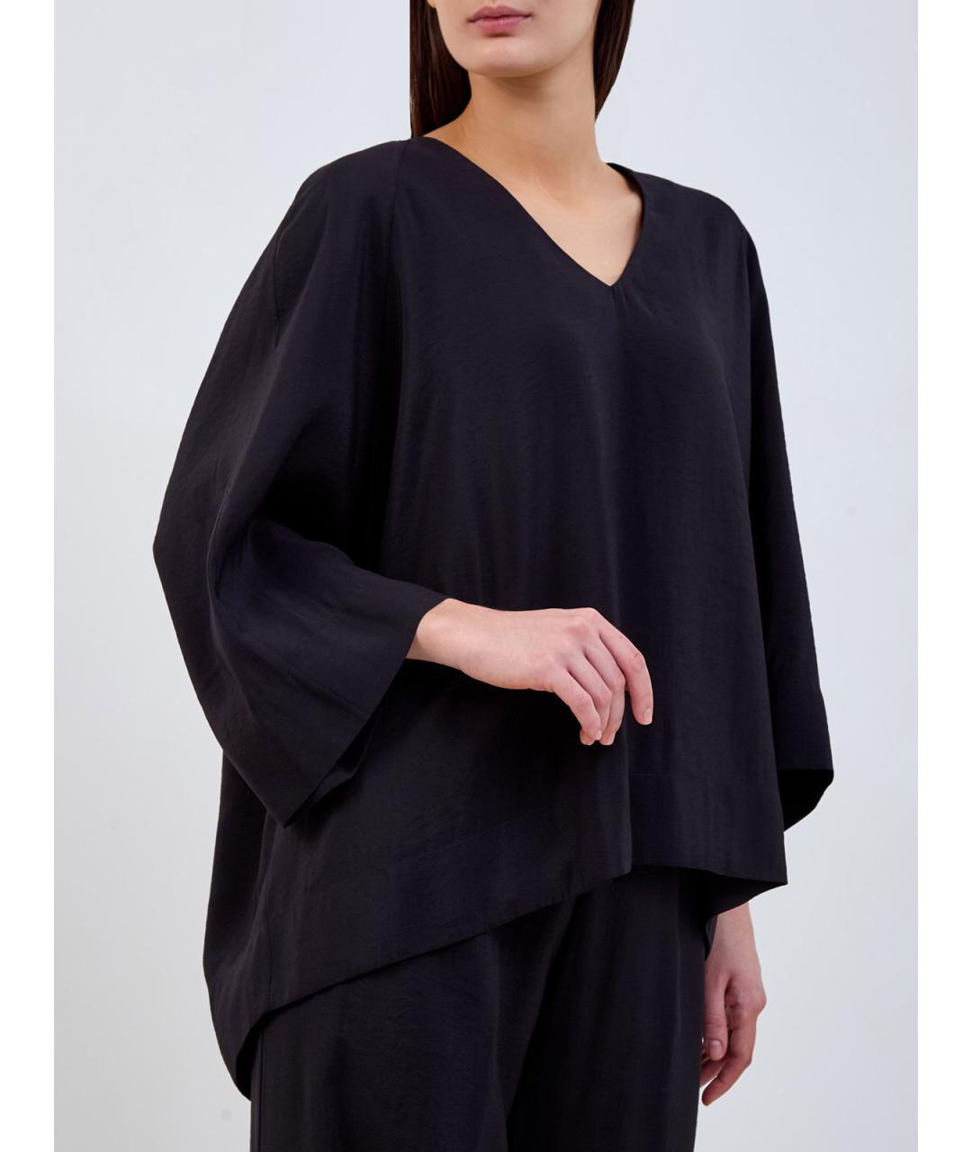 GENTRY PORTOFINO Черная блузы, фото 3