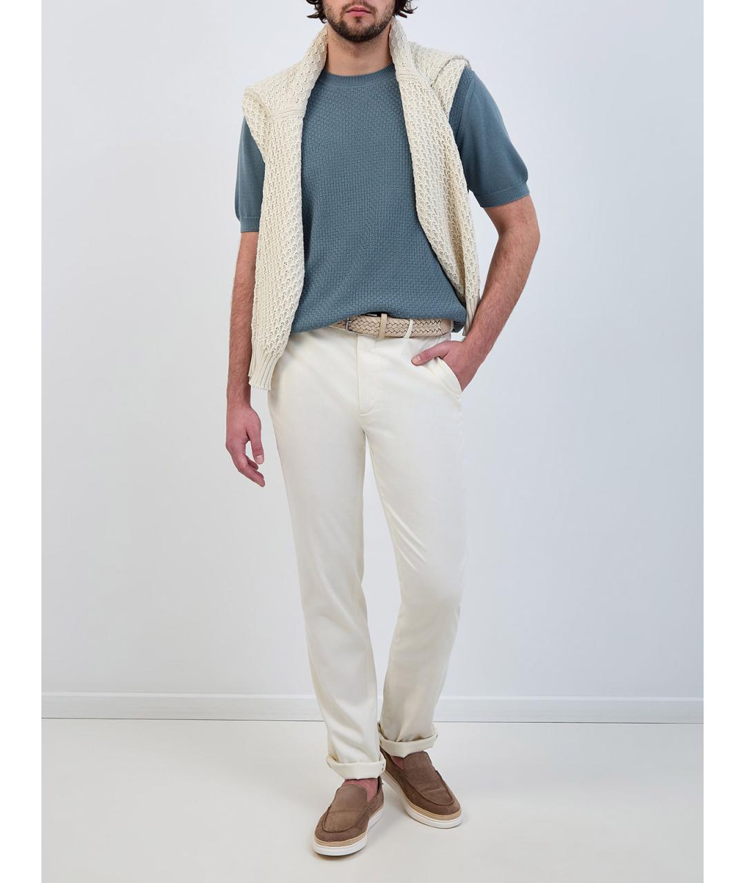 CANALI Бежевые повседневные брюки, фото 2