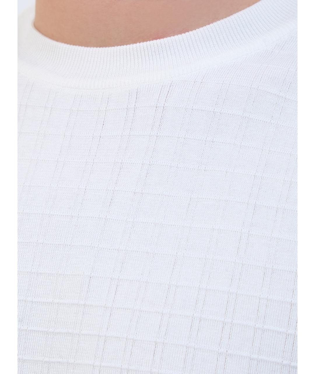 CANALI Белый шелковый джемпер / свитер, фото 5