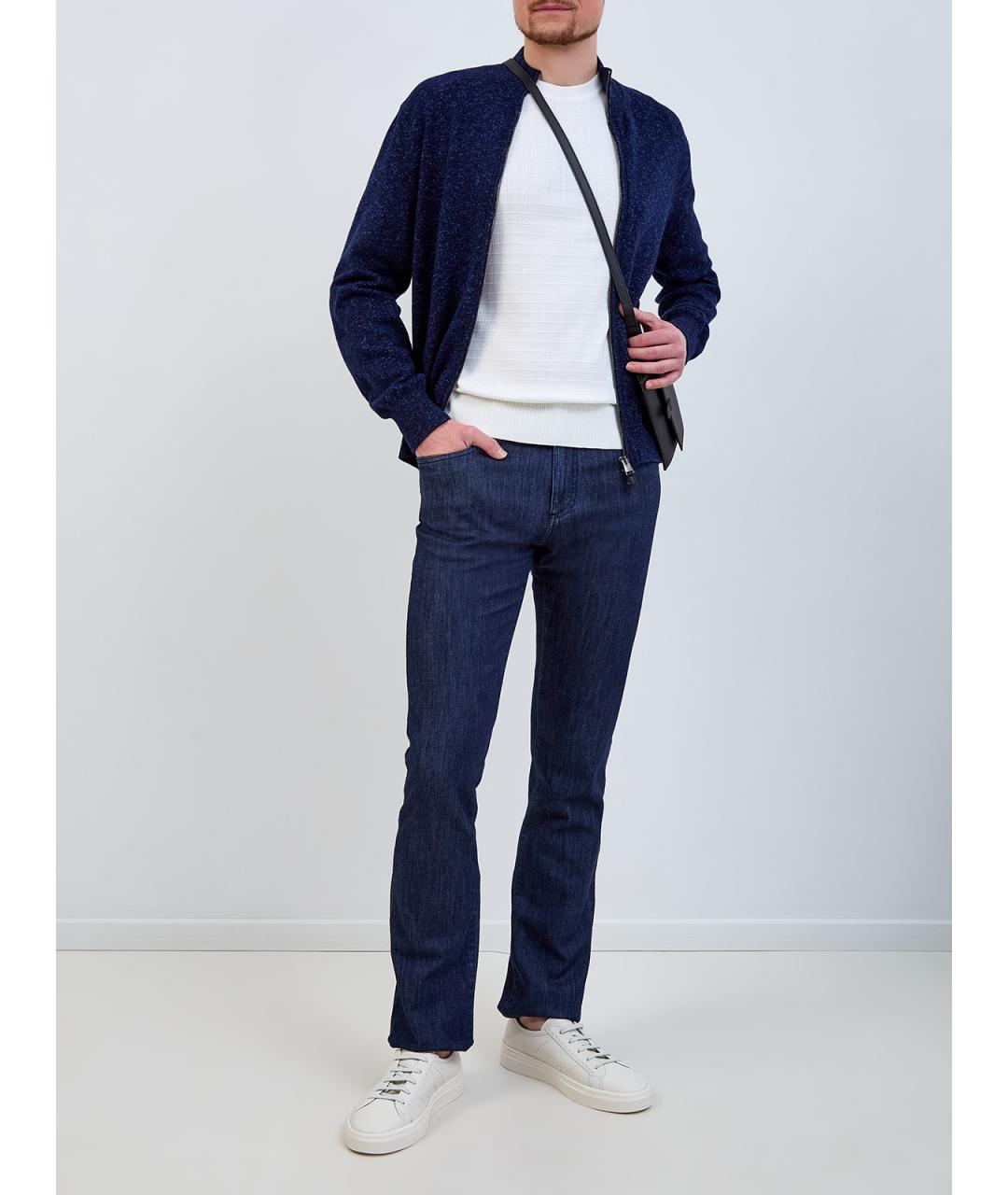 CANALI Белый шелковый джемпер / свитер, фото 2