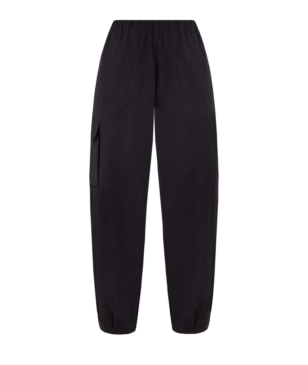 PARAJUMPERS Черные полиамидовые прямые брюки, фото 1